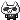 Pixel art of a white cat dressed as a spy.